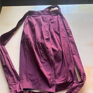Dries Van Note Elegant Burgundy Women's Skirt